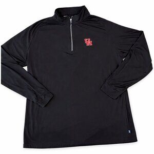Cutter‎ & Buck 2XT Houston Cougars UH 1/4 Zip Pullover Black Long Sleeve